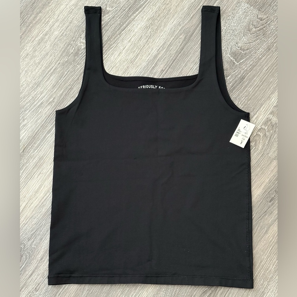 ✨Aeropostale Seriously Soft Sculpt Square Neck Tank | Black | Size L | NWT